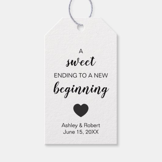新しいスタートに甘い結末 ウェディングギフト ギフトタグ (正面)