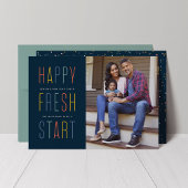 新しいスタートのお知らせ ネイビー 引っ越しのお知らせ シーズンカード