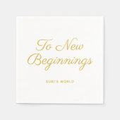 新しいスタートを切エレガントる スタンダードカクテルナプキン (正面)