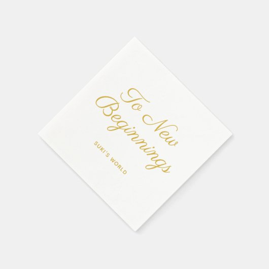 新しいスタートを切エレガントる スタンダードカクテルナプキン (角)