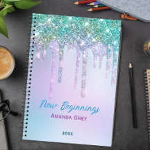 新しいスタートアクアブルー ドリップス モノグラム ラージ