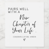 新しいスタート フレッシュな始まり 目標達成 飛躍 ワインラベル (シングルラベル)