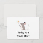 新しいスタート マウス ウッドランド アニマル アファーメーション カード (正面/裏面)