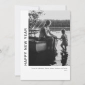 新しいスタート ミニマルな新年の写真 シーズンカード (正面)