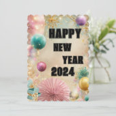 「新しいスタート：幸せな新年をお祈りします！」 シーズンカード (スタンド正面)