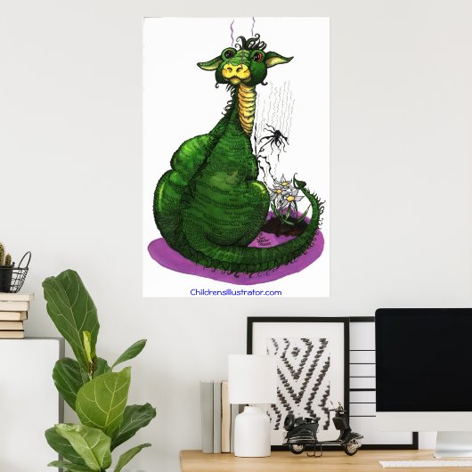 新しいスパーキーのドラゴンポスター ポスター (ホームオフィス)