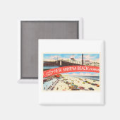 新しいスミルナビーチフロリダFL古い旅行お土産 マグネット (正面/裏面)