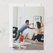 新しいセットの鍵引っ越し祝いパーティーパーティー緑の写真の追加 招待状 (裏面)