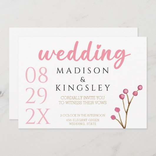 新しいセファンシーンセエレガントショナルで壮観 招待状 (正面/裏面)