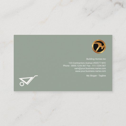 新しいセメントが古い煉瓦壁のハンドマンに仕上がる 名刺 (裏面)