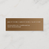 新しいタケマッサージのセラピー スキニー名刺 (裏面)