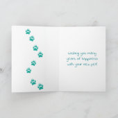 新しいダックスフンドの子犬おめでとう カード (内部)