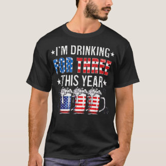 新しいダッドツインズのための面白い3人飲み4日 Tシャツ