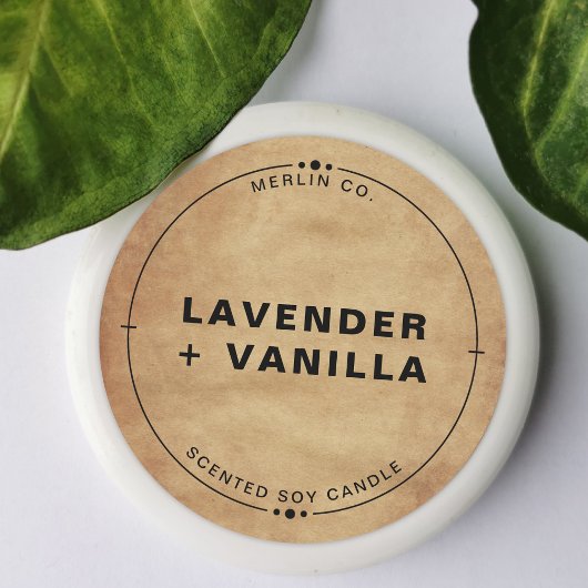 新しいダンボール自家製大豆キャンドルシックな瓶のふた ラウンドシール