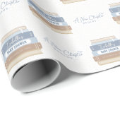 新しいチャプターがストーリカスタムブックを始める赤ちゃんシャワー ラッピングペーパー (ロールコーナー)