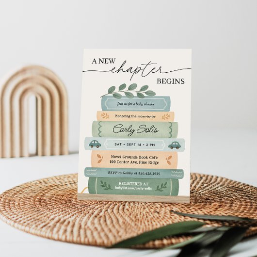 新しいチャプターがストーリーブックのベビーシャワーを開始 招待状