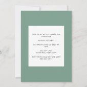 新しいチャプターがセージの卒業招待状を開始 招待状 (裏面)