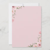 新しいチャプターがテディガールピンクの赤ちゃんシャワーを始める 招待状 (裏面)