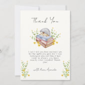 新しいチャプターがフローラハリネズミの赤ちゃんシャワーを始める サンキューカード (正面)