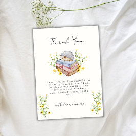 新しいチャプターがフローラハリネズミの赤ちゃんシャワーを始める サンキューカード