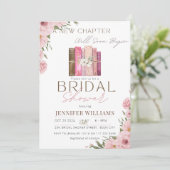新しいチャプターがフローラピンクブライダルシャワー 招待状 (スタンド正面)