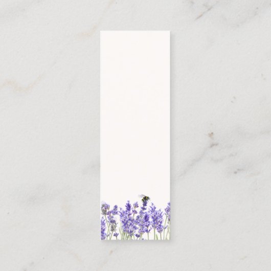 新しいチャプターがフローラブライダルシャワーブックマークを開始 スキニー名刺 (裏面)