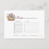 新しいチャプターがブライダルシャワーレシピ要求を開始 エンクロージャーカード (正面)