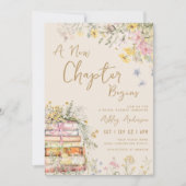 新しいチャプターがワイルドフラワーブライダルシャワーを開始 招待状 (正面)