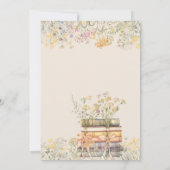 新しいチャプターがワイルドフラワーブライダルシャワーを開始 招待状 (裏面)