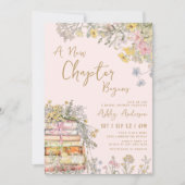 新しいチャプターがワイルドフラワーブライダルシャワーを開始 招待状 (正面)