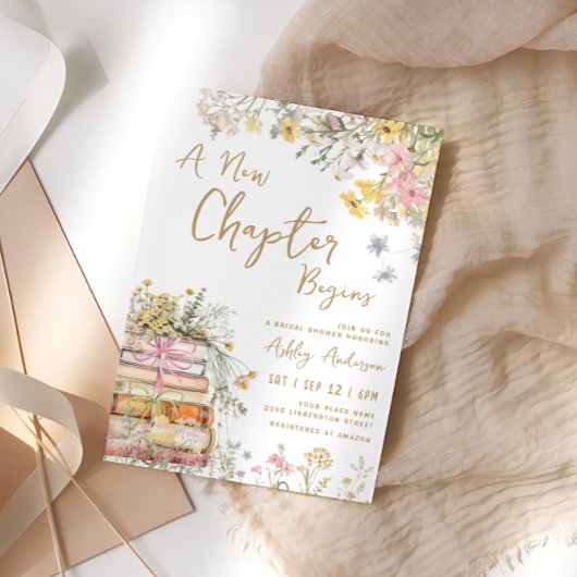 新しいチャプターがワイルドフラワーブライダルシャワーを開始 招待状