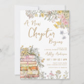 新しいチャプターがワイルドフラワーブライダルシャワーを開始 招待状 (正面)