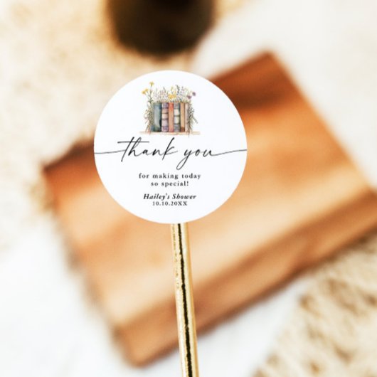 新しいチャプターがワイルドフラワーベイビーシャワーを開始 ラウンドシール