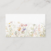 新しいチャプターがワイルドフラワー本の赤ちゃんシャワーを始める エンクロージャーカード (裏面)
