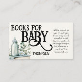 新しいチャプターが始まる赤ちゃんシャワーヴィンテージ野花 エンクロージャーカード (正面)