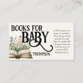 新しいチャプターが始まる赤ちゃんシャワーヴィンテージ野花 エンクロージャーカード (正面)