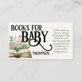新しいチャプターが始まる赤ちゃんシャワーヴィンテージ野花 エンクロージャーカード