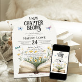 新しいチャプターが始まる赤ちゃんシャワーヴィンテージ野花 招待状