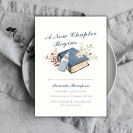 新しいチャプターが本のボトル赤ちゃんシャワーを始める 招待状