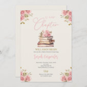 新しいチャプターが赤ちゃんのシャワー少女を始める 招待状 (正面/裏面)