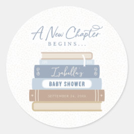 新しいチャプターが赤ちゃんシャワーのシールを始める ラウンドシール