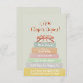 新しいチャプターが赤ちゃんシャワー招待状 招待状 (正面/裏面)