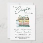 新しいチャプターが近々赤ちゃんシャワーを始める 招待状 (正面)