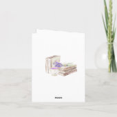 新しいチャプターすぐラベンダーの本ベビーシャワー 招待状 (裏面)