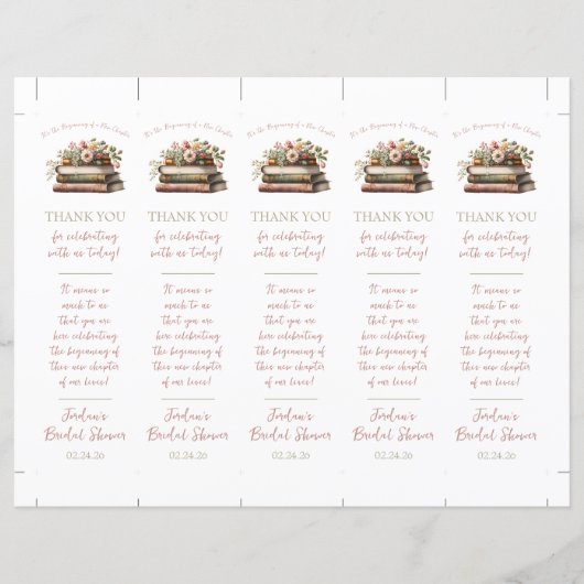 新しいチャプターのブックマークの始まり (正面)