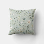 新しいチャプターの水色、本の山の花 クッション (裏面)