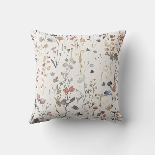 新しいチャプターの水色、本の山の花 クッション (裏面)