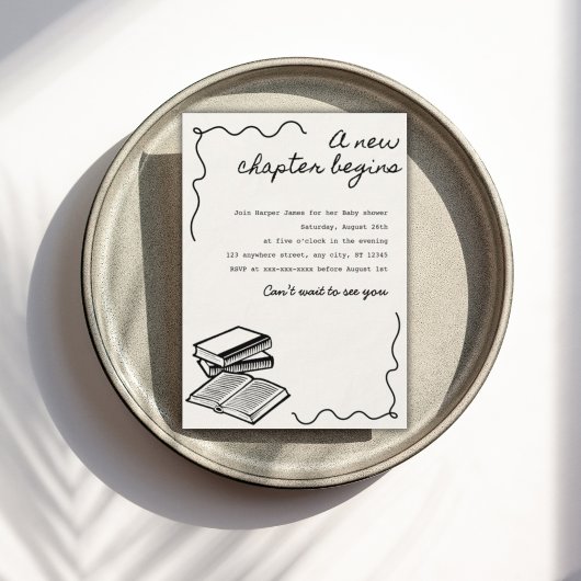 新しいチャプターの赤ちゃんシャワー 招待状