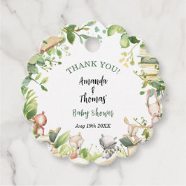 新しいチャプターをテーマにした赤ちゃんシャワーありがとう フェイバータグ