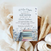 新しいチャプターストーリーブッククラシックベビーシャワー 招待状